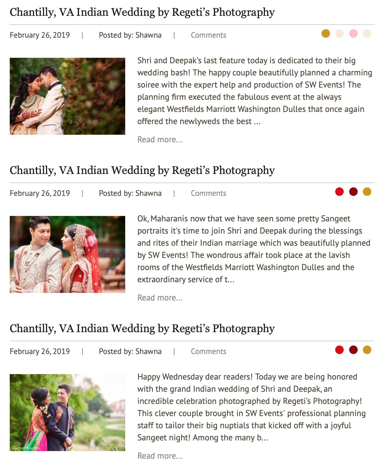 Shri and Deepak's Wedding Feature on Maharani Wedding Blog