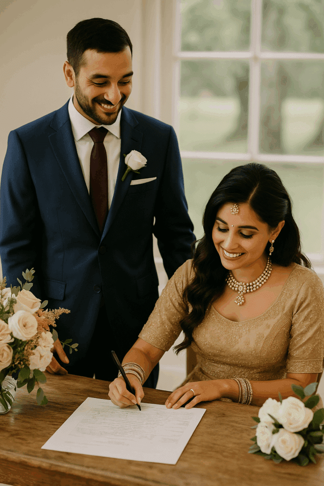 Top South Asian Indian and Fusion Wedding Trends to Watch in 2026 6 The Regetis Personalization Over Perfection Indian Fusion wedding Celebration